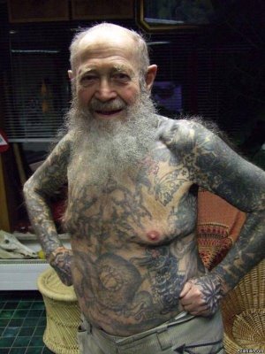 man tattoos. Scientists have confirmed a